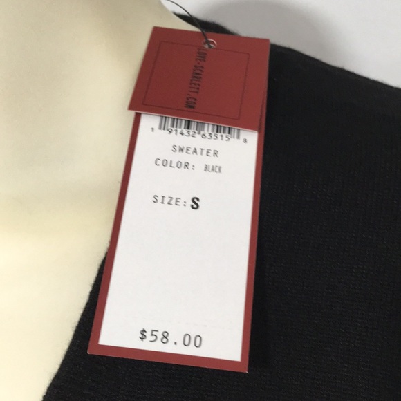 Love Scarlett New Black Sweater Size Small - Picture 2 of 5